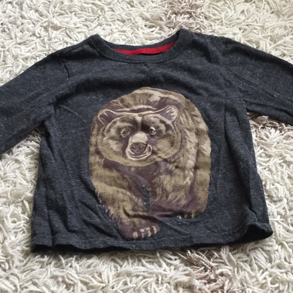 Boys long sleeve bear shirt